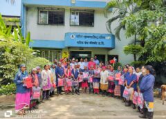महात्मा गांधी जयंतीनिमित्त कचरा डेपो येथील महिलांना सुरक्षा साहित्य वाटप – मार्शल संघटित- असंघटित कामगार युनियन आणि नाशिक वेस्ट मॅनेजमेंट प्रा. लि. यांचा पुढाकार
